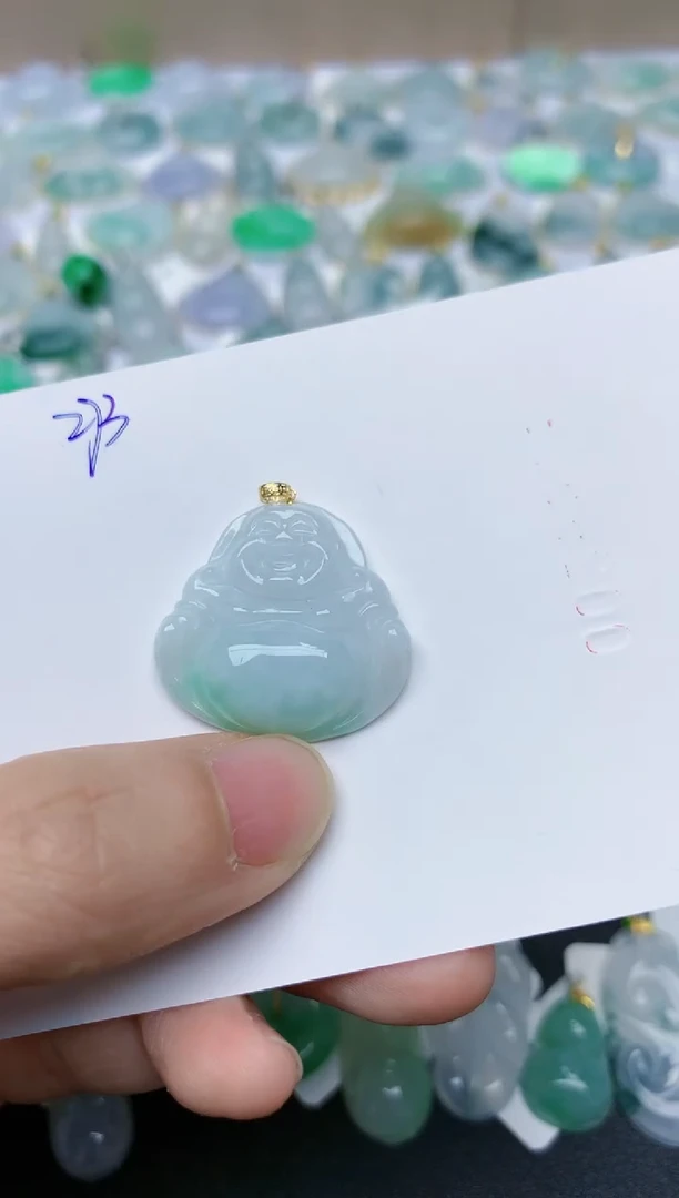 【闪购商品】翡翠颈饰18K金镶嵌天然翡翠A货