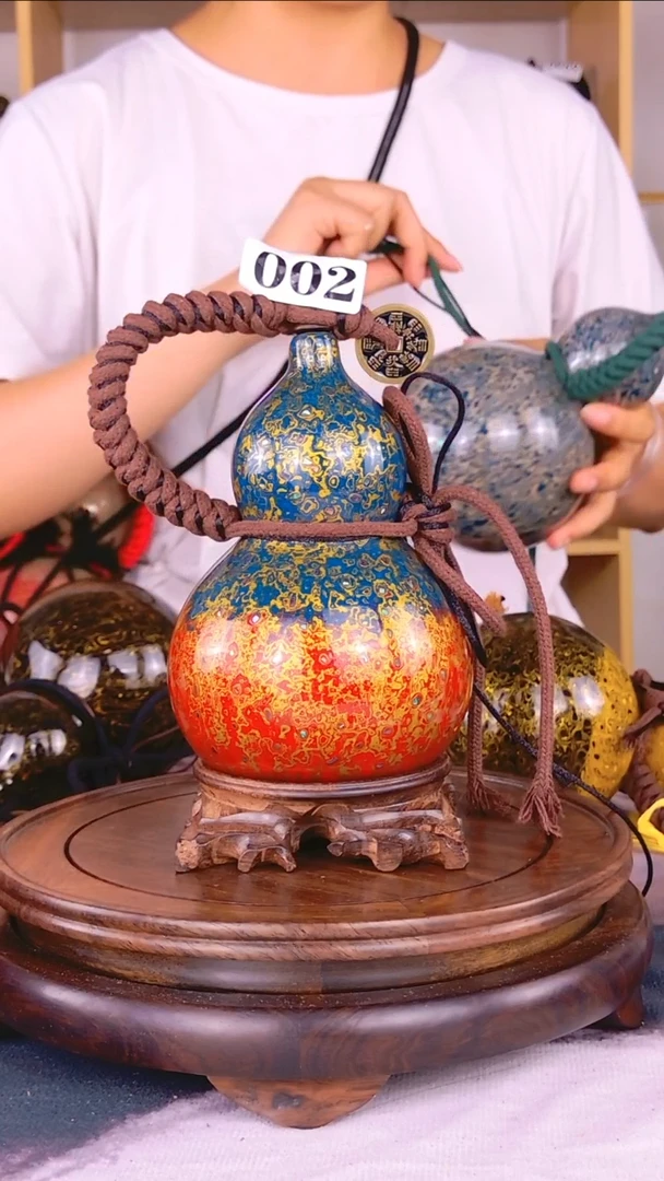 002一物一拍 大漆酒葫芦 葫芦到福禄到