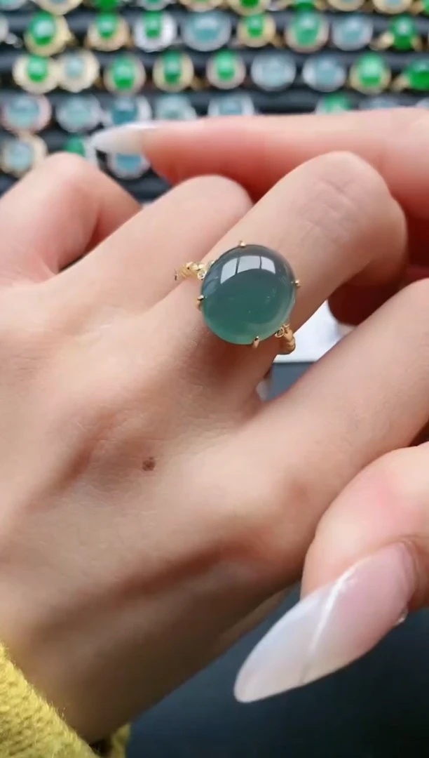 【闪购商品】翡翠戒指银S925镶嵌1111111