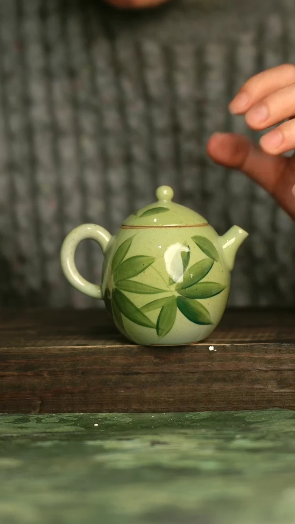 陶瓷青诗集手工手绘瓷器