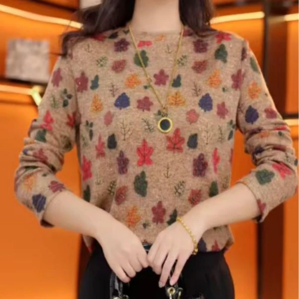 敬亭2025新款新中式国风设计感气质澳绒打底衫M1094欢欢