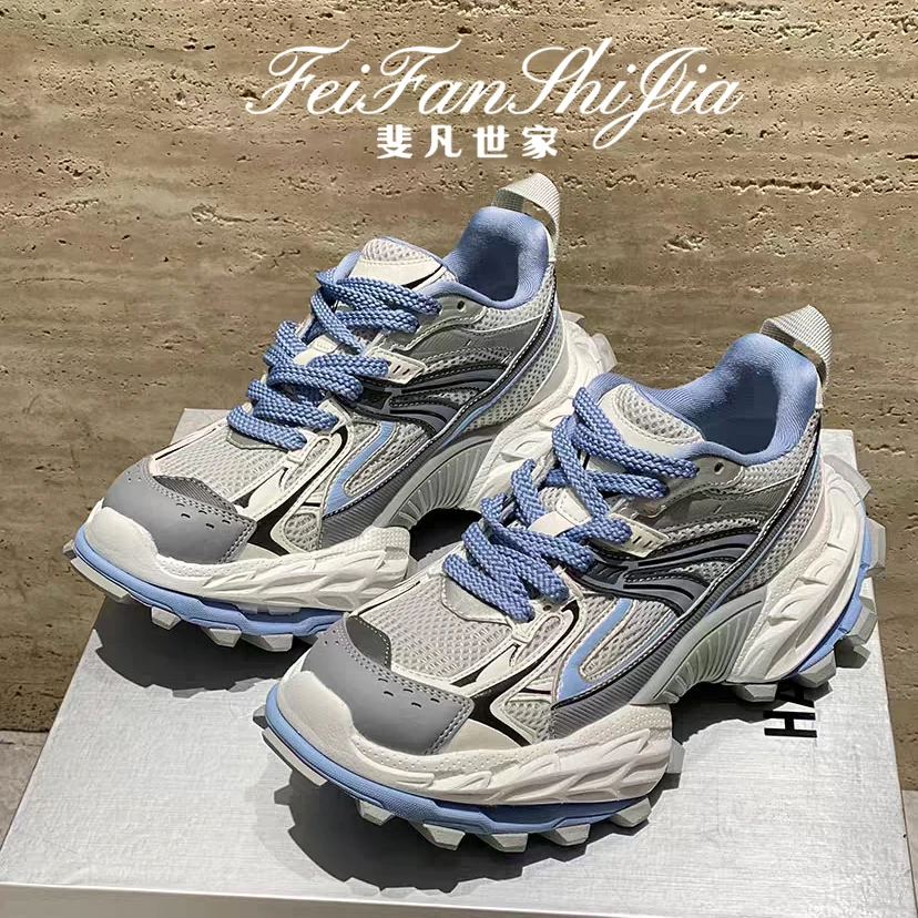 欧洲站2025新款鞋子男款秋冬季时尚男士运动鞋厚底高颜值老爹鞋男
