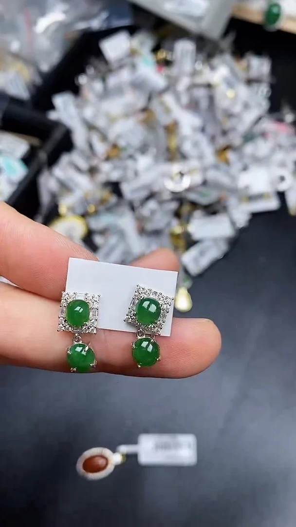 银S925镶嵌戒指翡翠3600