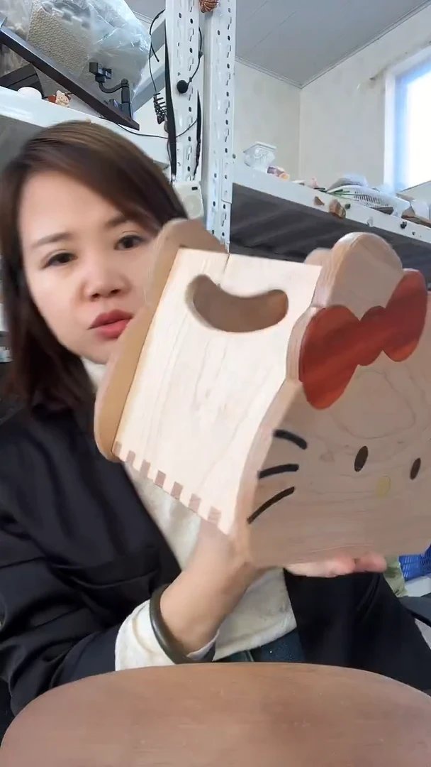 木KT猫收纳筐  微瑕疵