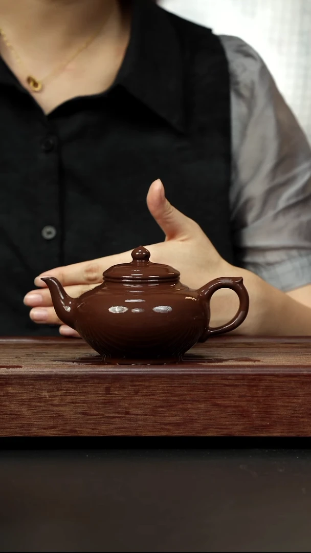 紫砂茶壶老紫泥 笑樱