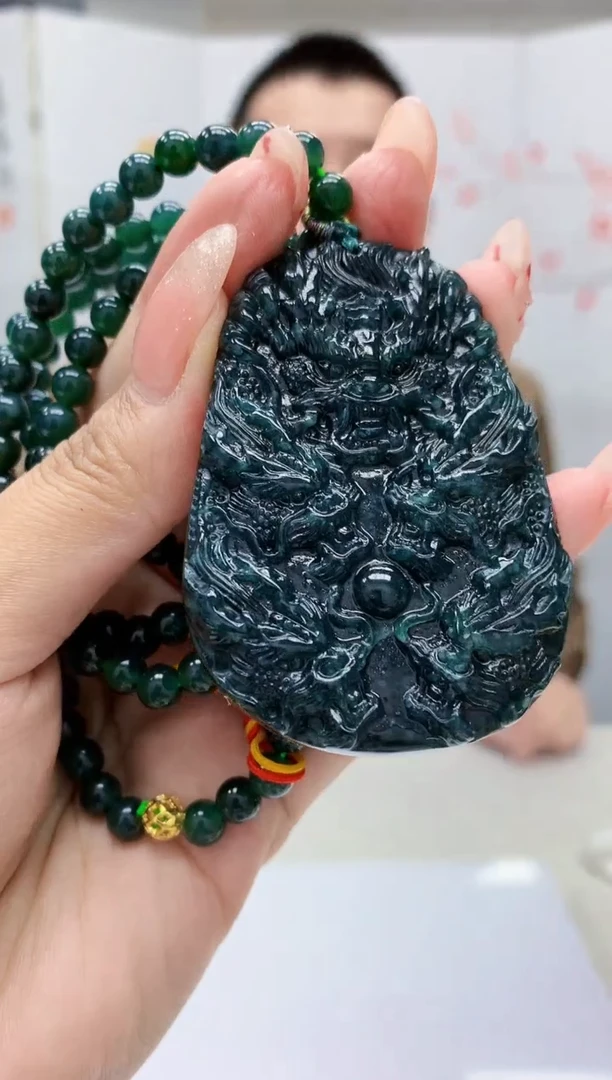 【闪购商品】定制翡翠未镶嵌4812MM-毛货挂件127赠珠链