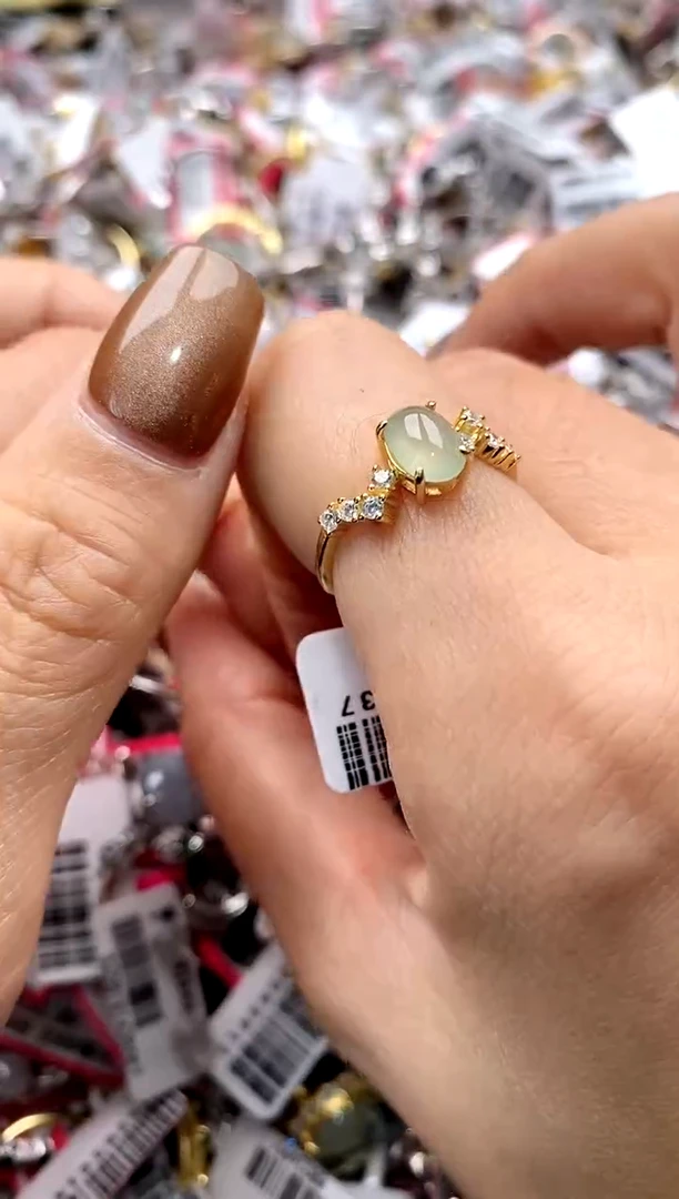 【闪购商品】翡翠戒指银S925镶嵌6666666    0