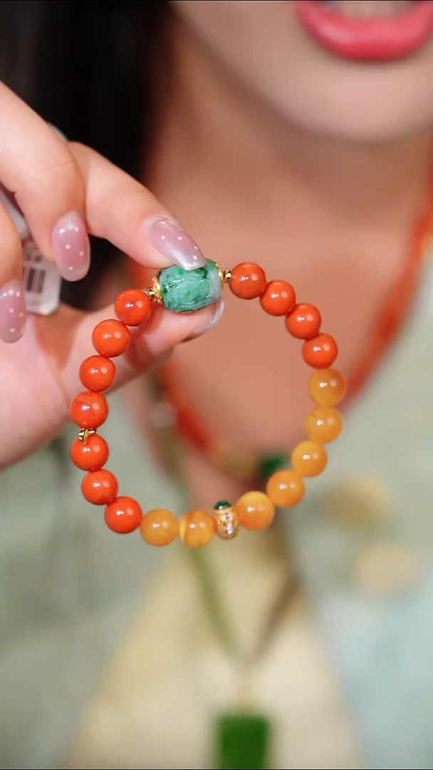 未镶嵌手链南红玛瑙D-原创南红蜜蜡手串-BDY65174