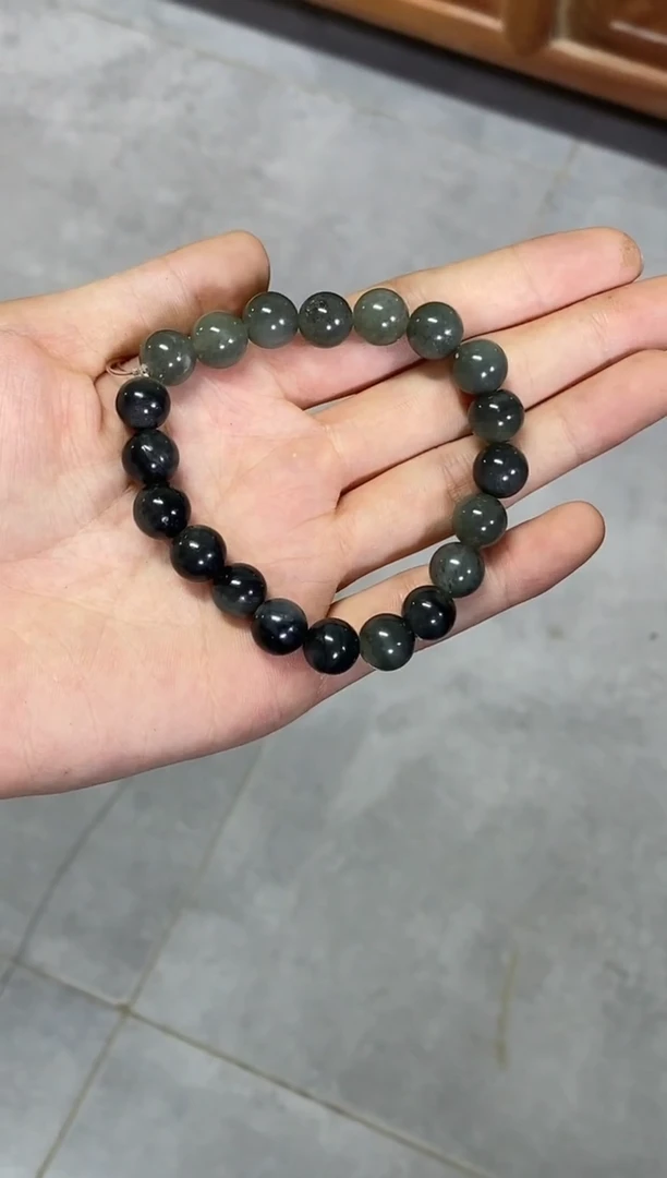 手链未镶嵌和田玉青花卡9手串