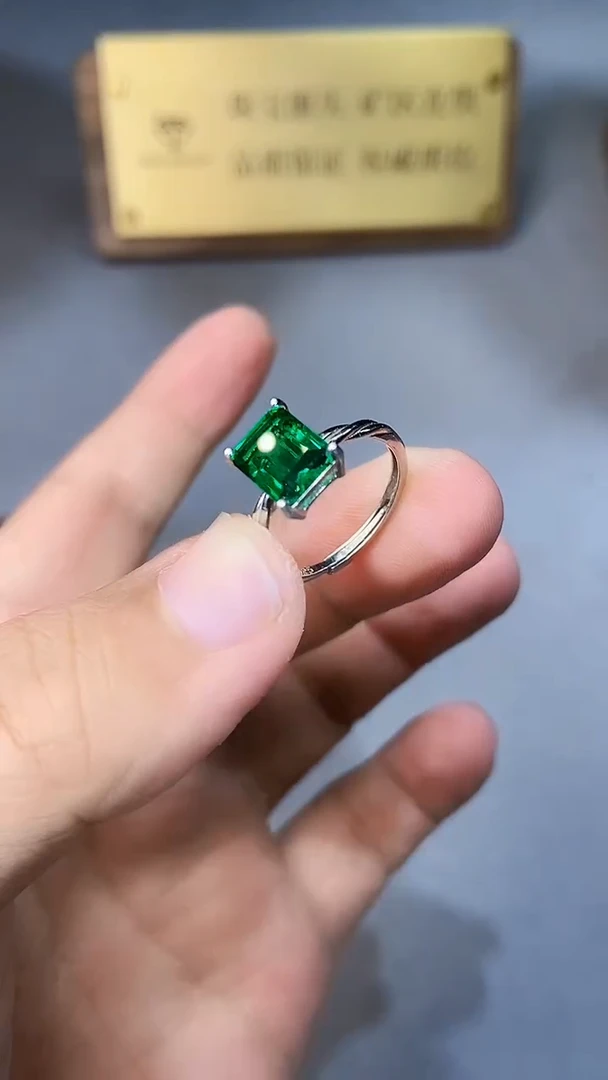 【闪购商品】透辉石戒指银S925镶嵌354