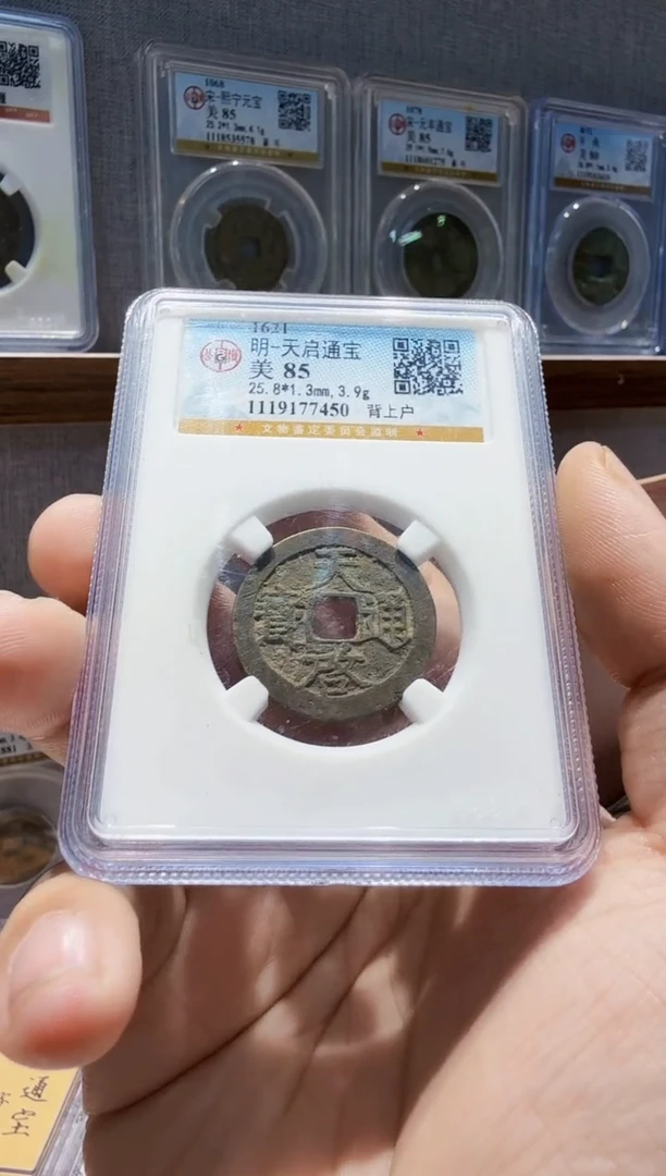 铜天启通宝--背上户--真品