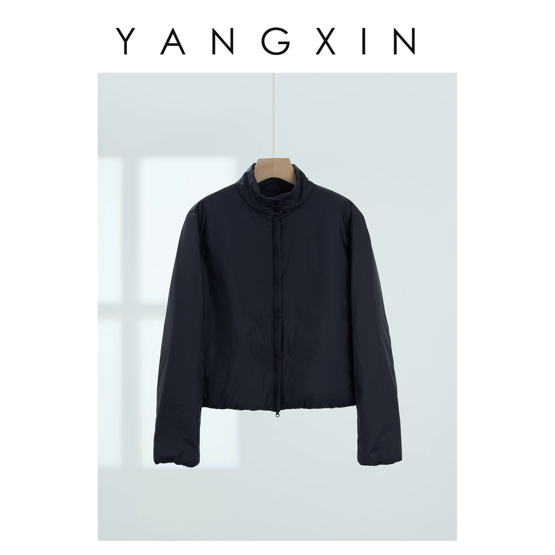 【无龄·杨昕】“薄绫”叠穿轻复古立领轻薄棉服短外套FW11110