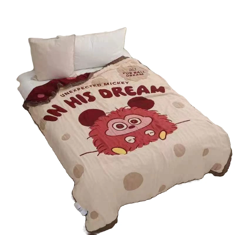 【京かわ会社】多层纱布亲肤柔软泡芙被150*200cm 米奇鼠