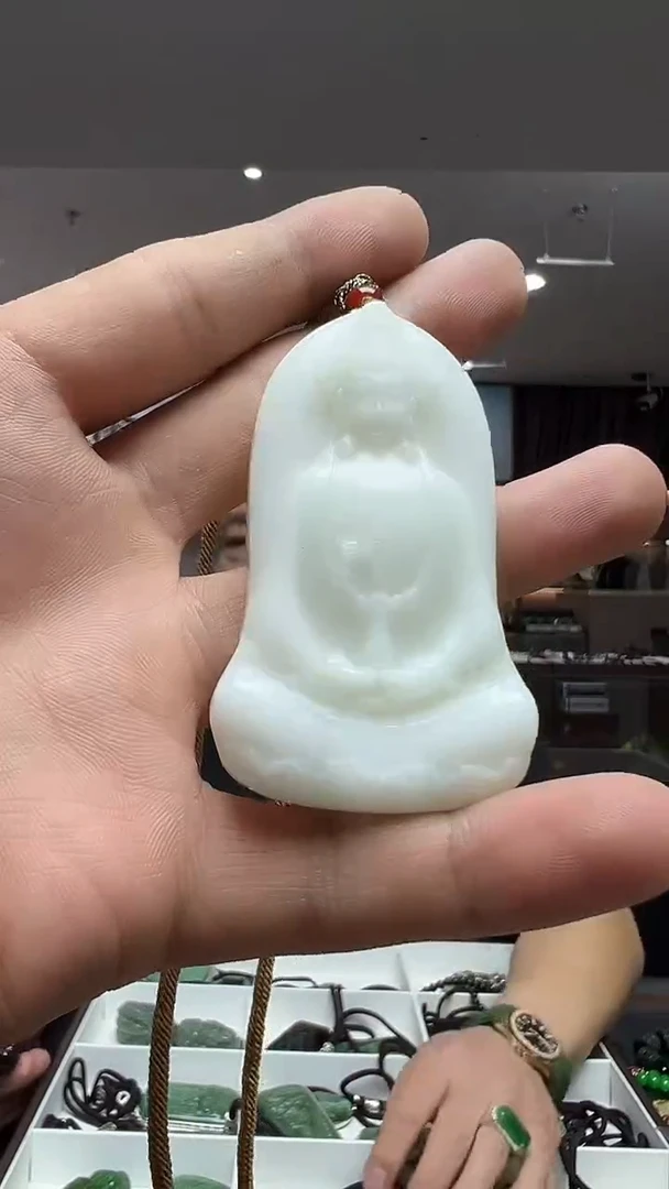 未镶嵌和田玉挂件白观音-多样性发货其中发一