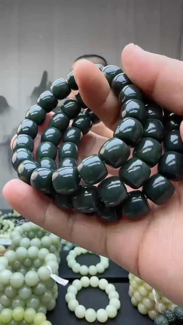 【闪购商品】和田玉颈饰未镶嵌多样性发货拍一发一卡12直切深蓝