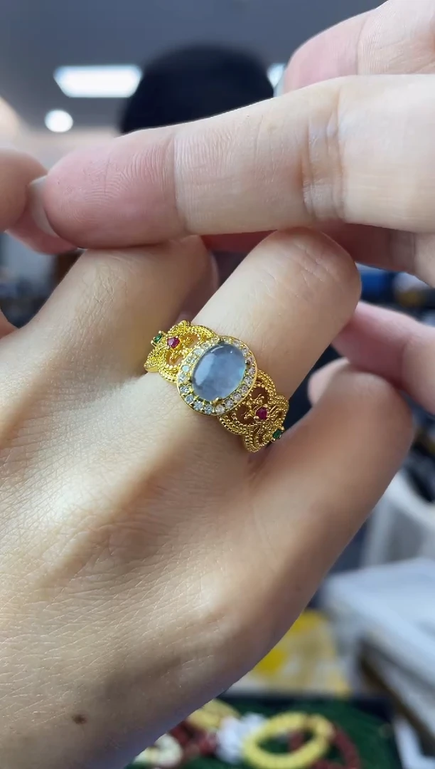 【闪购商品】海蓝宝石戒圈未镶嵌多样性一件发货