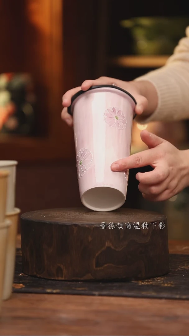 陶瓷 景德镇高温釉下手绘陶瓷@L191@