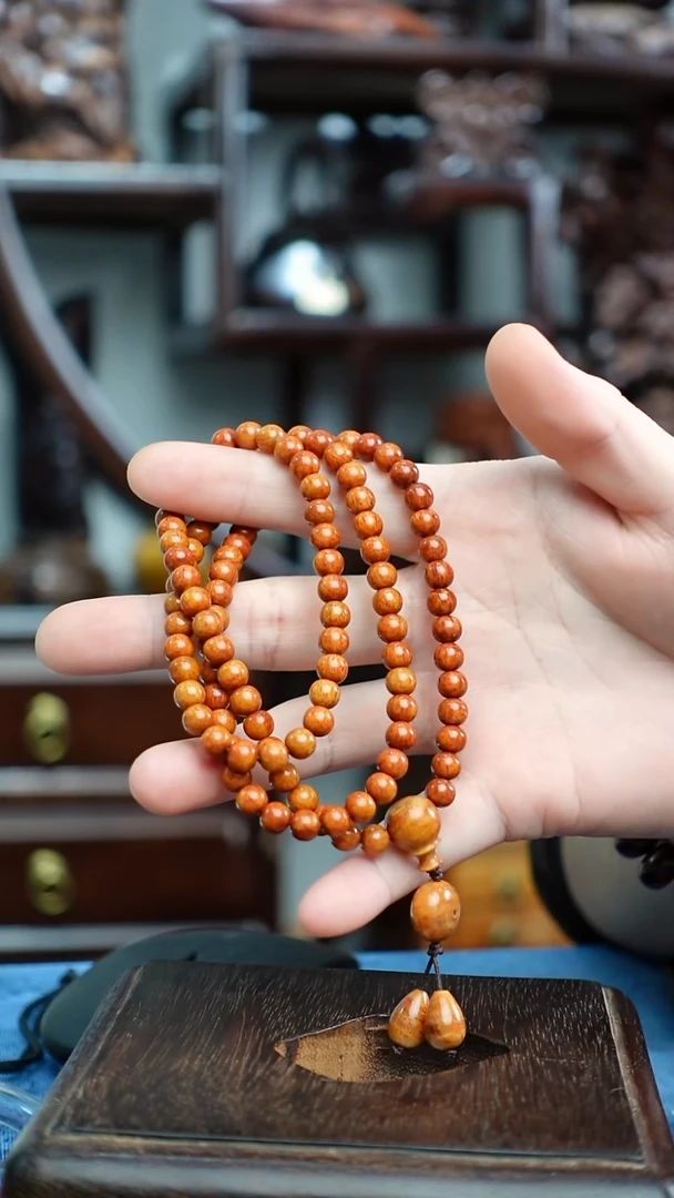 木本降真香红降花梨公0.6x108精挑纯黄油玉化手串
