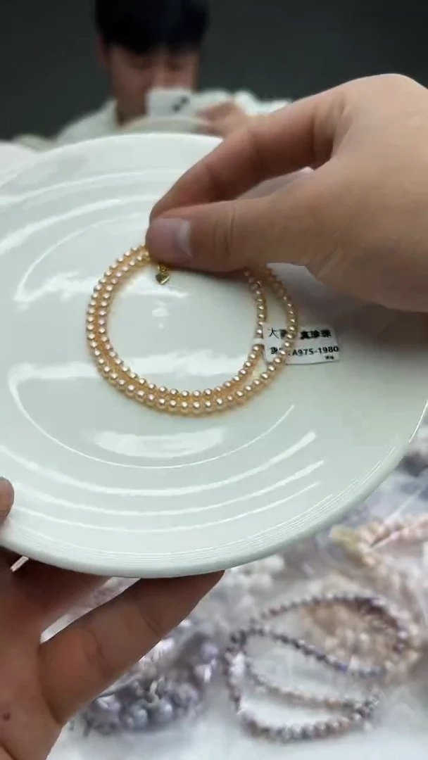 未镶嵌项链淡水珍珠中国红小米项链