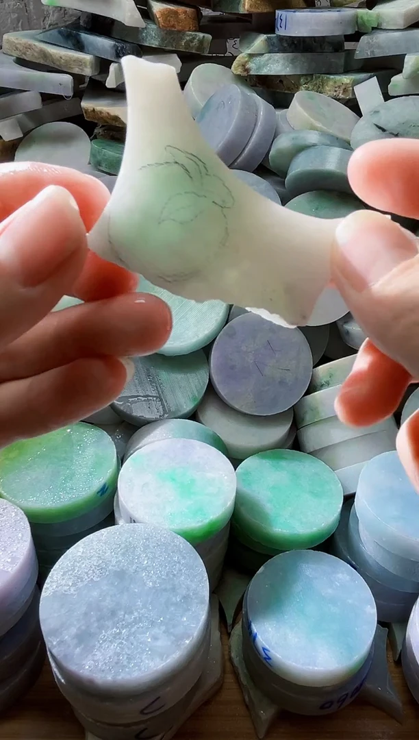 裸石翡翠天然翡翠A货玉 南 155