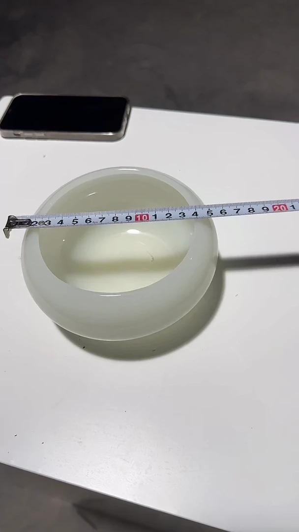 手工艺品琉璃手工琉璃白玉笔洗
