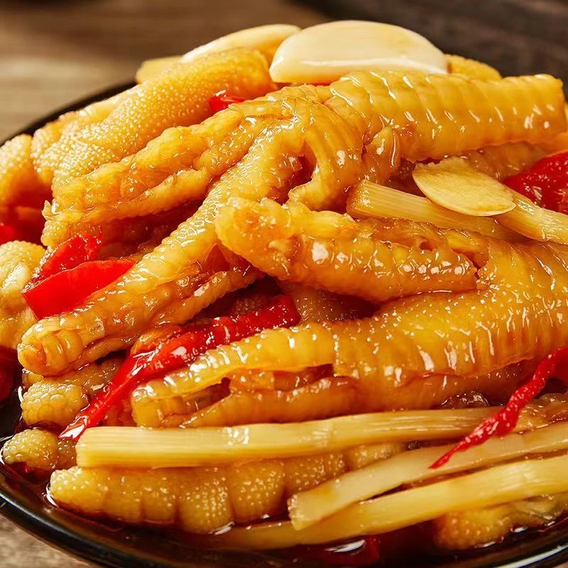 【拍一斤送一斤】2斤柠檬酸辣脱骨鸡爪网红解馋休闲即食零食固体≥60