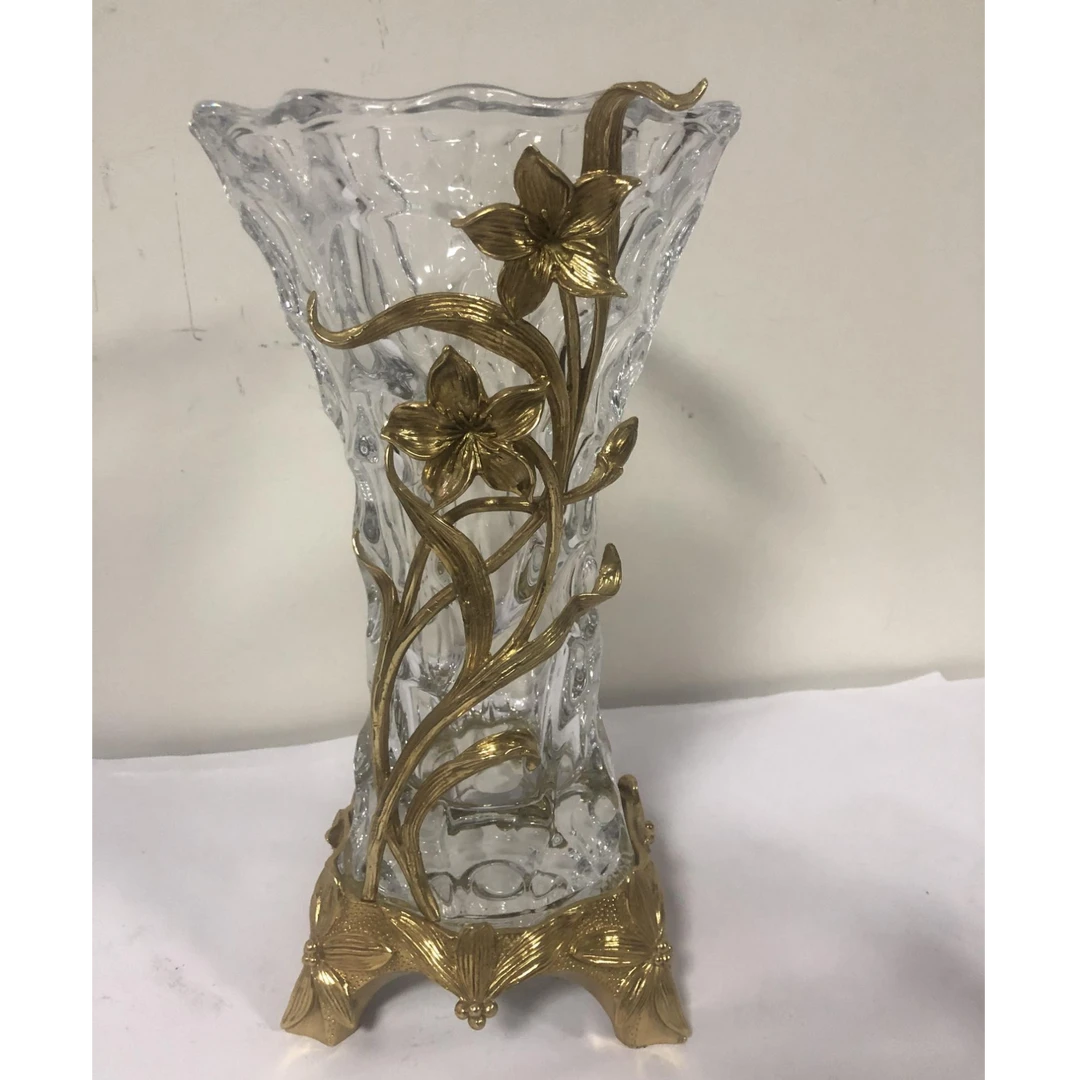 【本尼家】AP580 装饰黄铜花瓶摆件 15*28cm