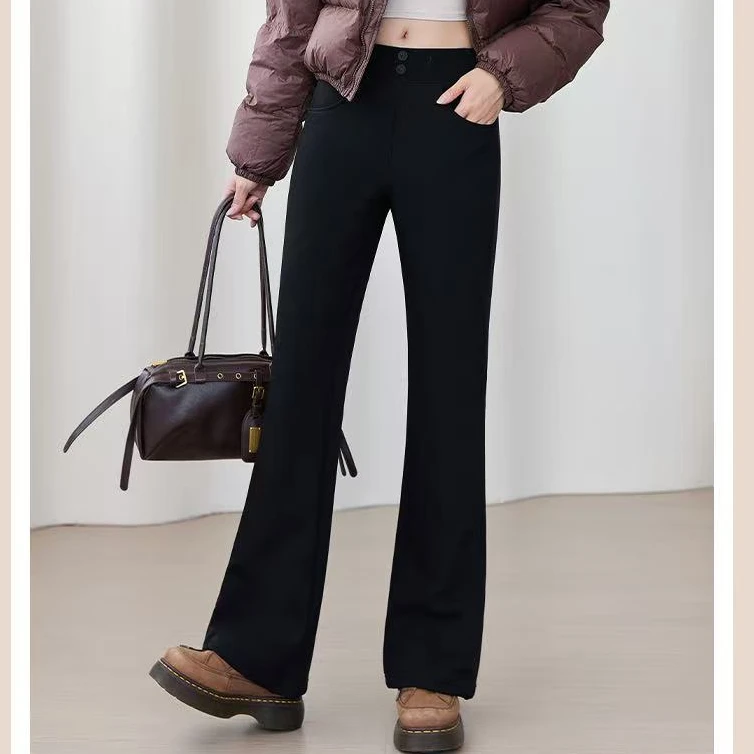 2511【鹅绒裤】冬季休闲显瘦鹅绒微喇裤