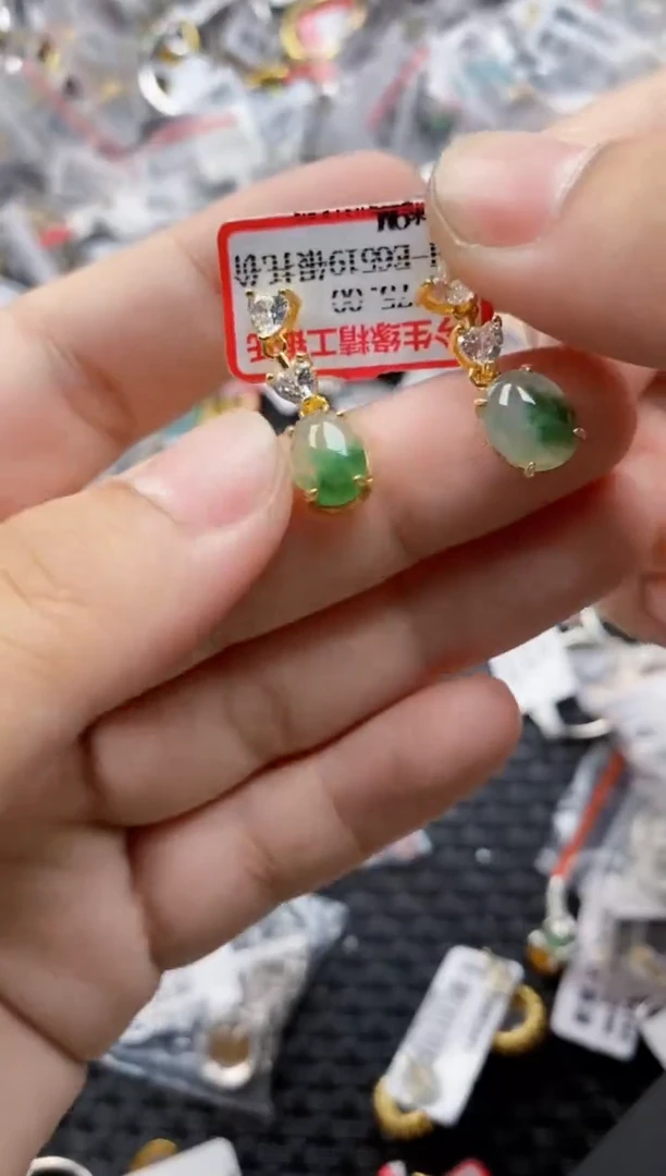 翡翠戒指银S925镶嵌1414      1