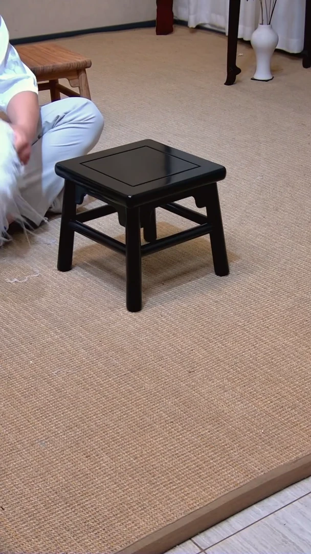 花梨木类端景台紫光檀 四面框 富贵凳