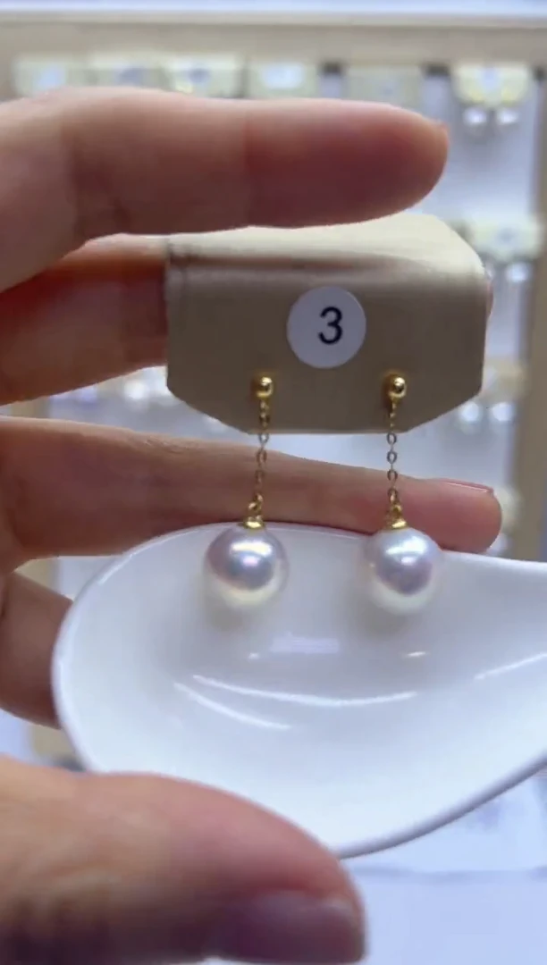 【闪购商品】淡水珍珠耳饰银S925镶嵌3