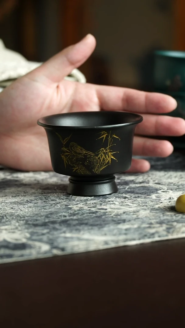 茶杯紫砂5号朱泥捂灰系列 宜兴紫砂原矿作品