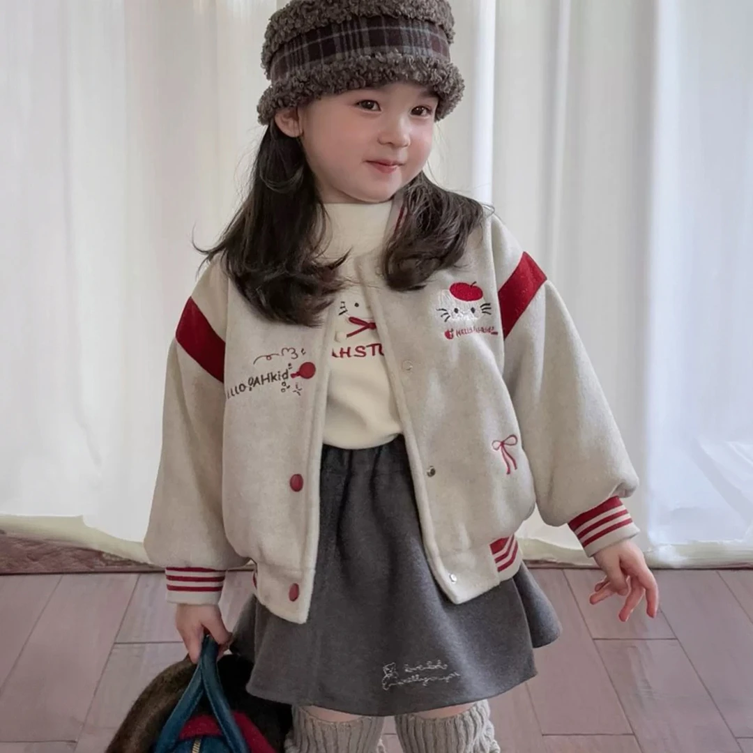 女童外套儿童秋冬装2025新款薄款休闲时髦夹克宝宝网红时尚上衣潮