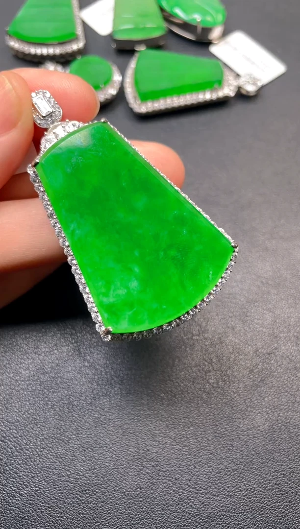 银S925镶嵌挂件翡翠dz