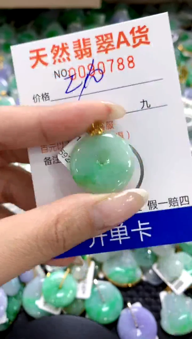 翡翠18K金镶嵌颈饰1