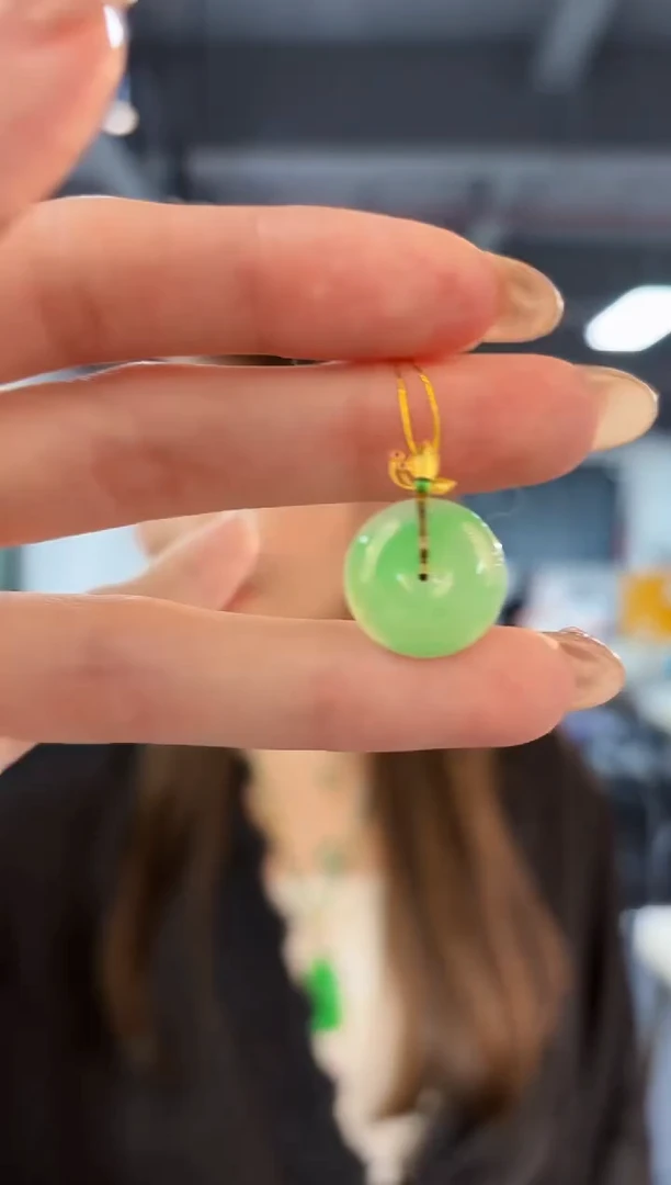 【闪购商品】翡翠颈饰18K金镶嵌缅料A货/支持复检/一件