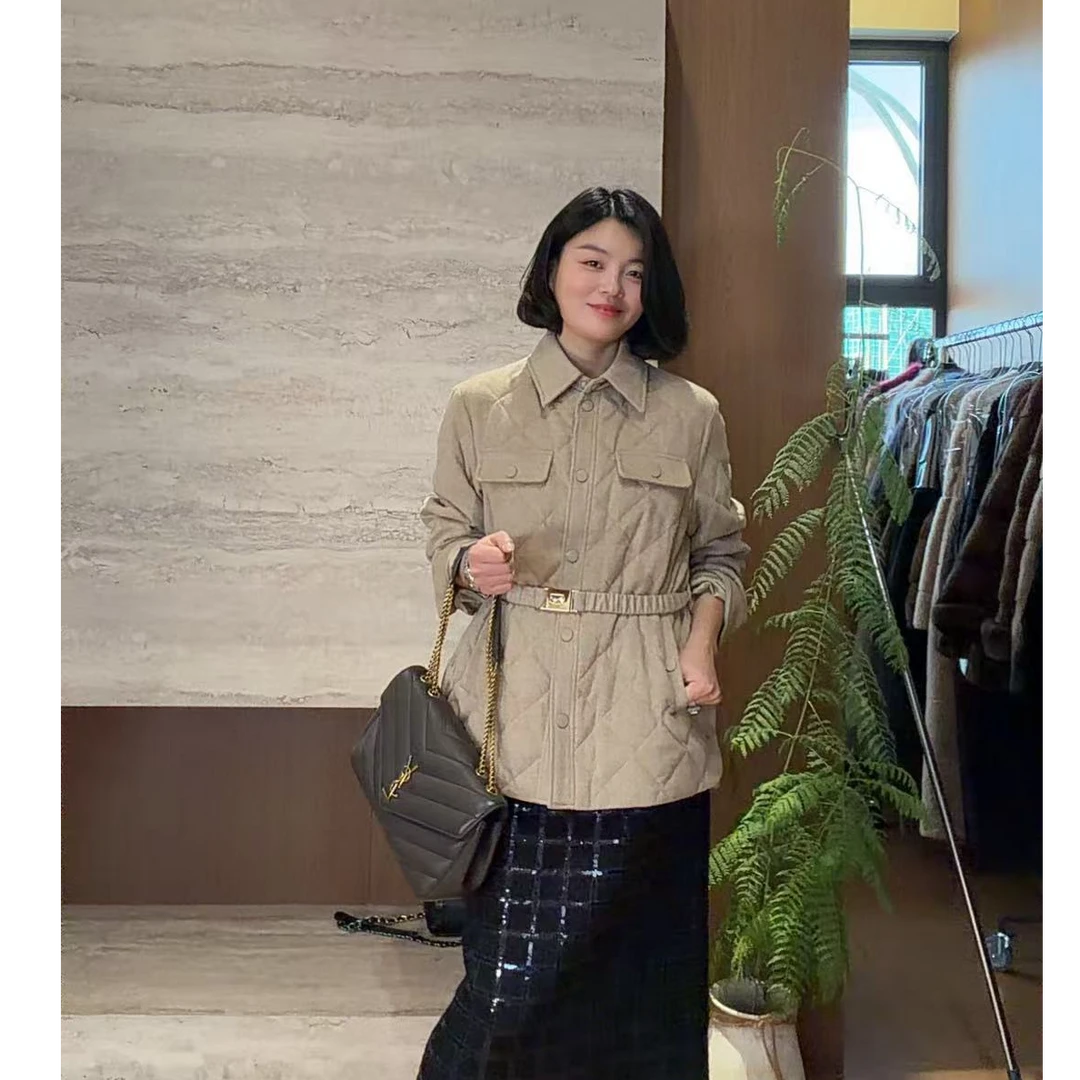 TANTAN 时尚复古收腰显瘦秋冬棉服3697