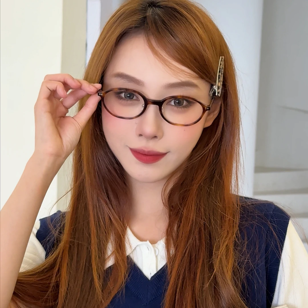 MUJOSH/木九十复古时髦老钱风流光风板材圆框素颜眼镜MJ12FM1170