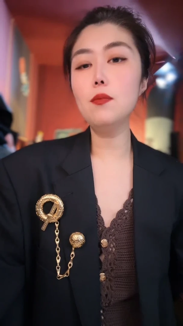 合金无合金重工百搭素金金球胸针