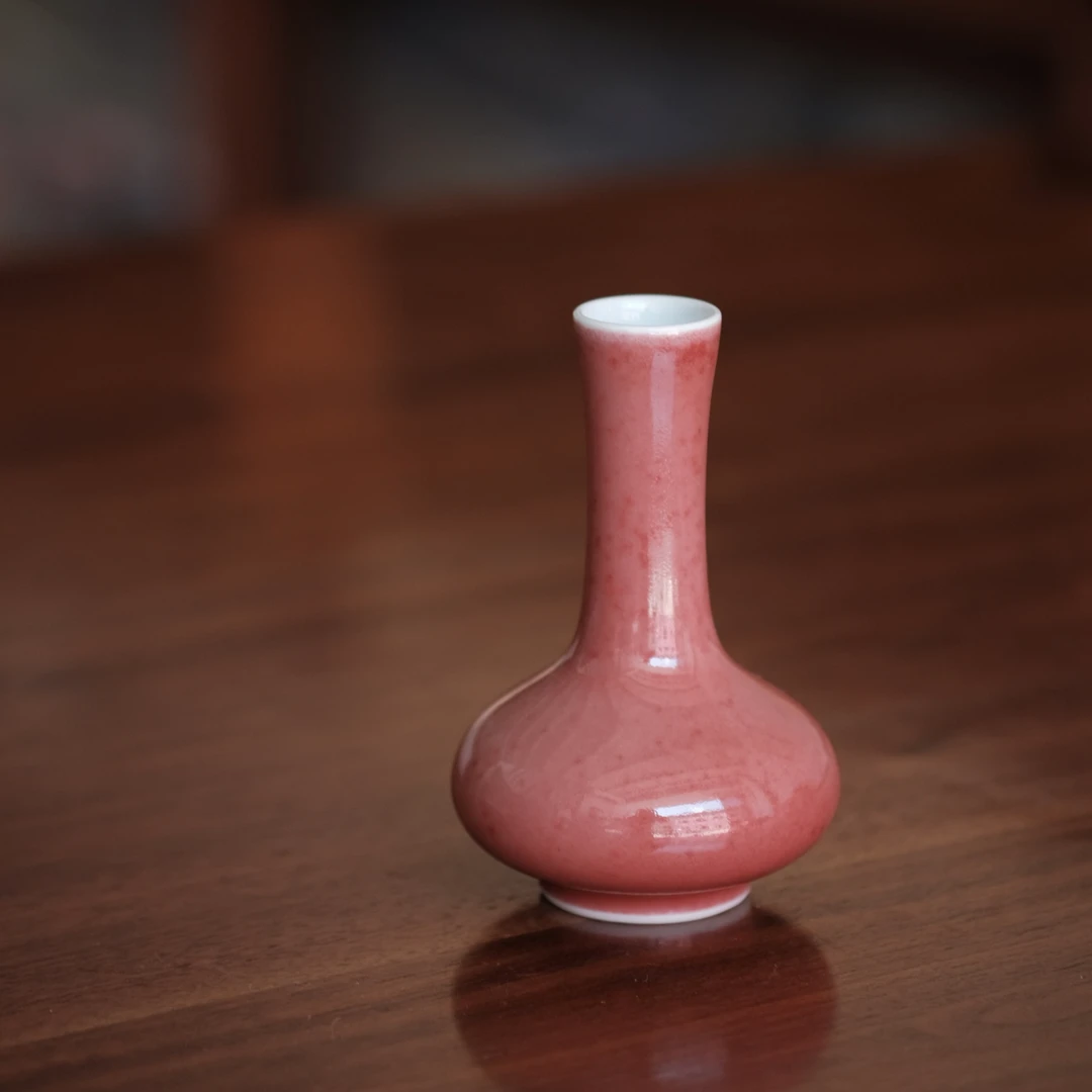 归荼茶事×半斋丨《豇豆红小花瓶》陶瓷 茶道 周边