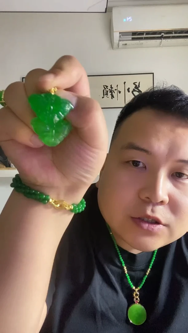 翡翠未镶嵌颈饰211蝴蝶