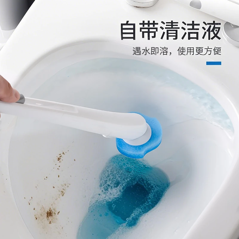 一次性抑菌马桶刷子套装家用无死角洗厕所神器卫生间洁厕清洁替换