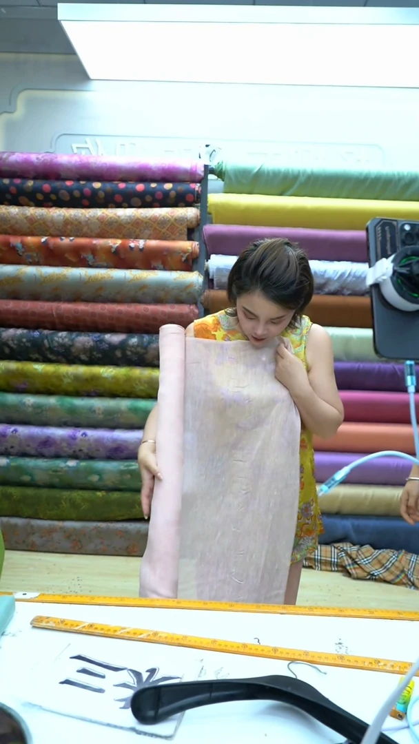 无纺布47号粉色桑蚕丝亚麻半米