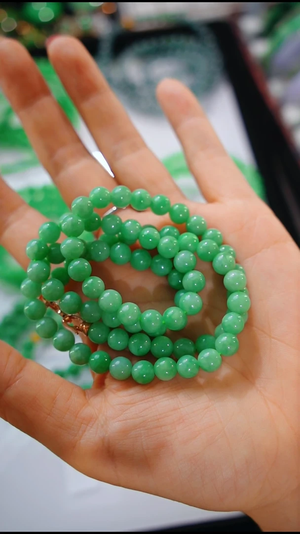 散珠翡翠翡翠珠子项链