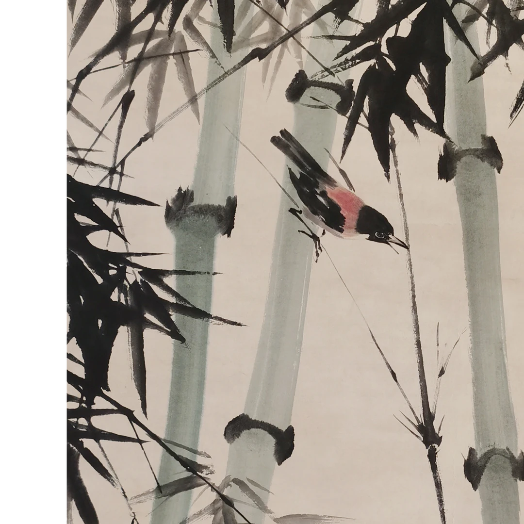 【辽拍】V250709-2-800《花鸟》（5.8平尺）纸本镜片 lj1207