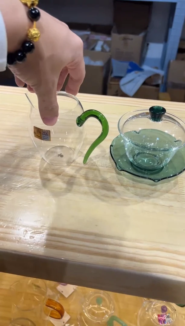 禾器-荷叶盖碗-墨绿色+怡然墨绿++