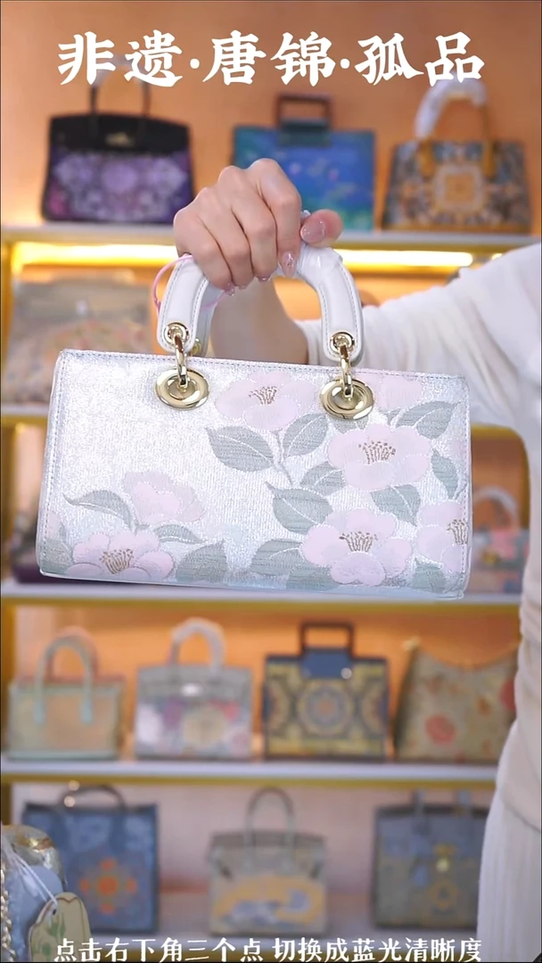 织绣（75号）真丝织锦   白色横版戴妃 特价款