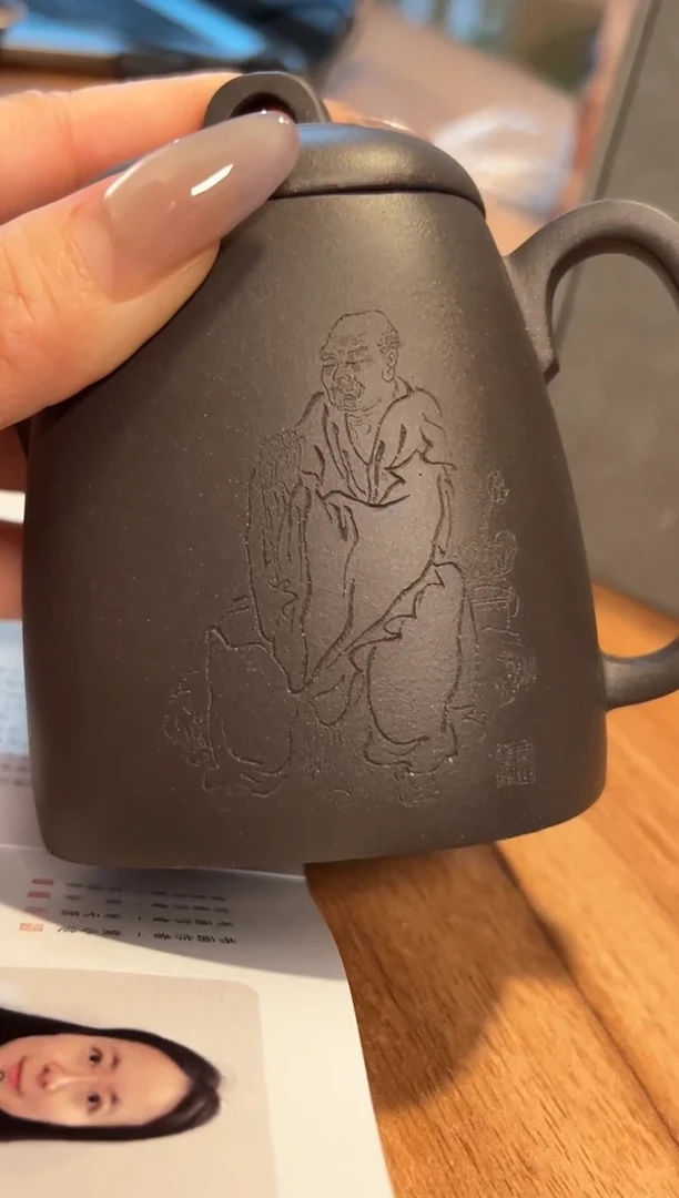 茶壶紫砂紫砂壶尚天潇TC20060四方秦权壶 心有定境不住因果