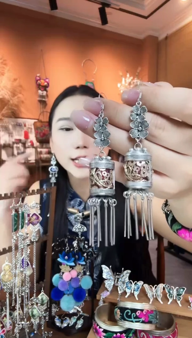 刺绣纯手工民族风耳环