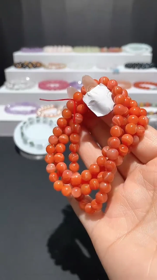 烟晶手链银S925镶嵌牵手